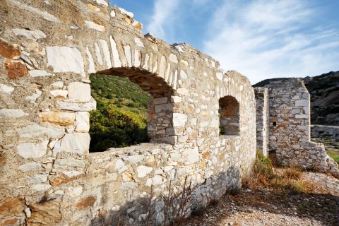 Ancient Marble Quarries: Old time stone-built building