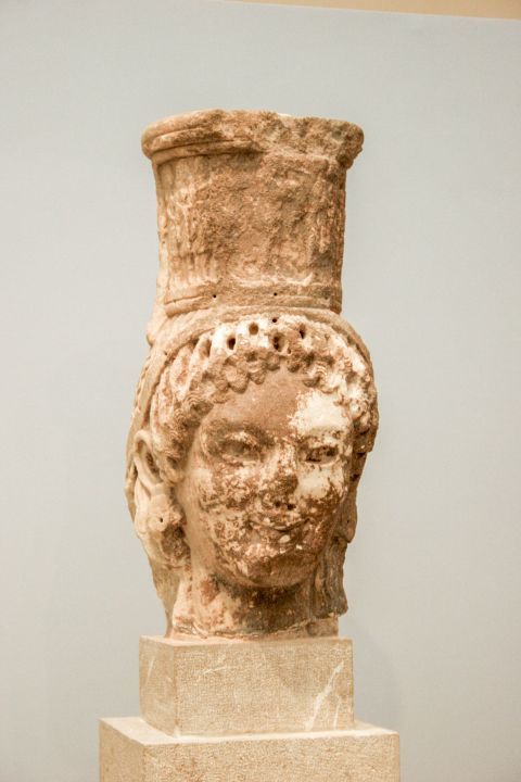 Archaeological Museum: A marble head.