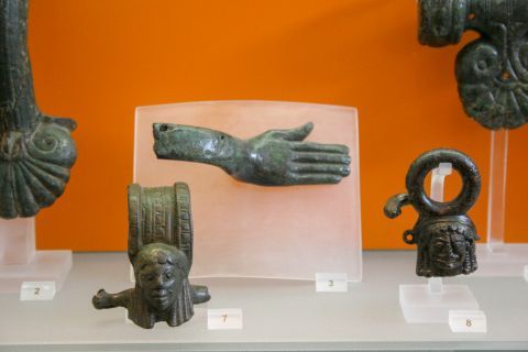 Archaeological Museum: A closer look to some bronze items with fine details.