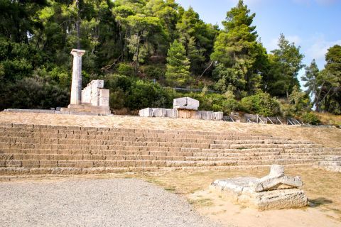 Hera Temple: The temple of goddess Hera in Ancient Olympia was originally a temple for both Zeus and Hera.