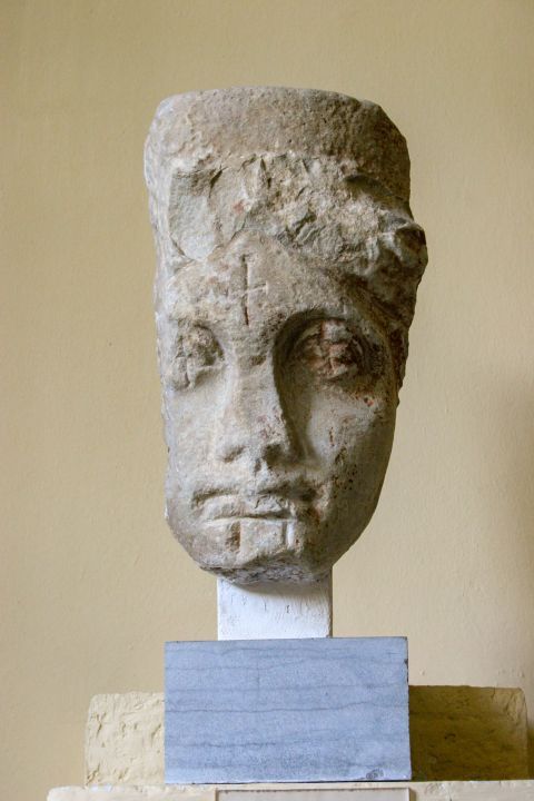 Archaeological Museum: A partly ruined marble face.
