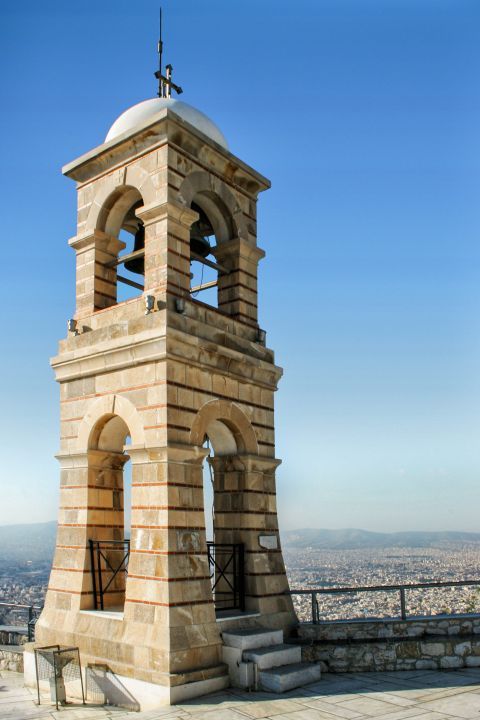 Lycabettus Hill: Bellfry of Agios Georgios church on Lycabettus hill