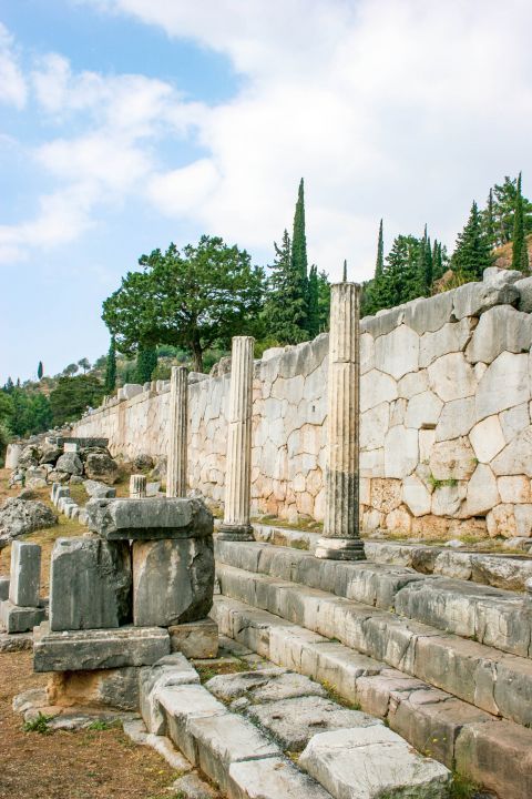 Athenians Stoa: Stoa is located at the center of Apollo sanctuary.
