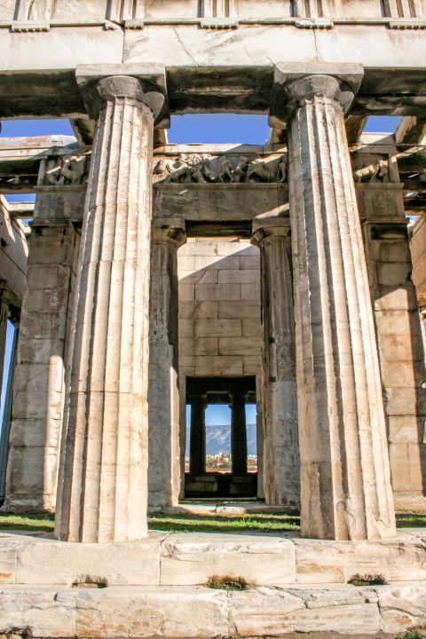 Hephaestus temple: The Temple of Hephaestus was built around 450 B.C.