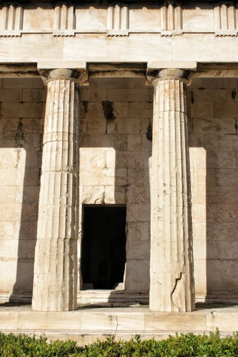 Hephaestus temple: The Temple of Hephaestus was built from Pentelic marble