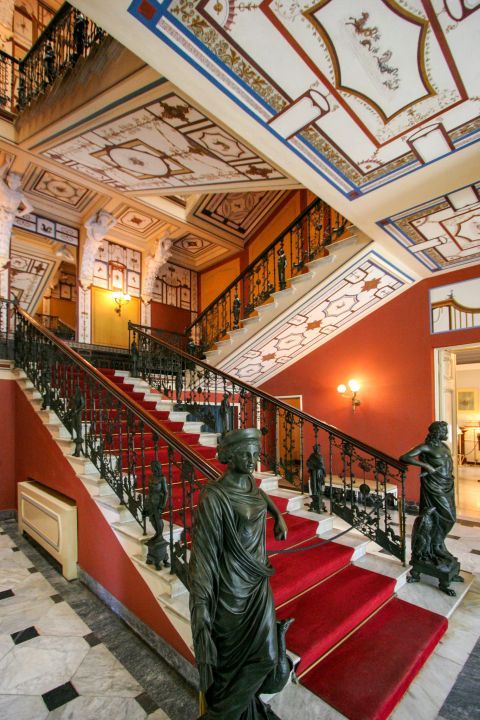 Achillion Palace: Stairs inside the Palace