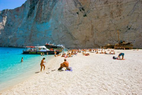Navagio or Shipwreck: The beach of Navagio or Shipwreck cove is the most famous beach of Zakynthos