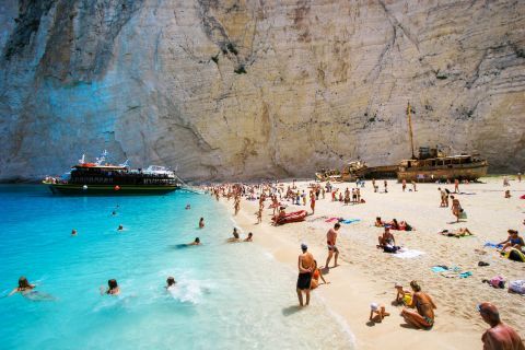 Navagio or Shipwreck: At the popular beach of Navagio.
