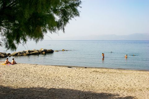 Agia Pelagia beach: Sea view from Agia Pelagia beach.