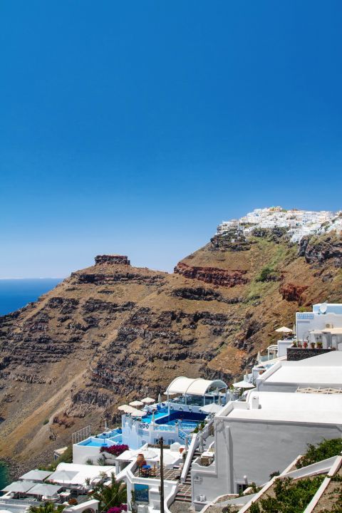Fira: Cliffs and Cycladic houses
