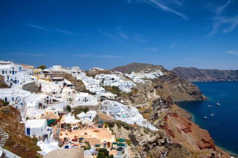 Oia: The rocky landscape and the Cycladic architecture of Oia
