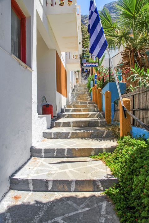 Massouri village: A picturesque path with stairs.