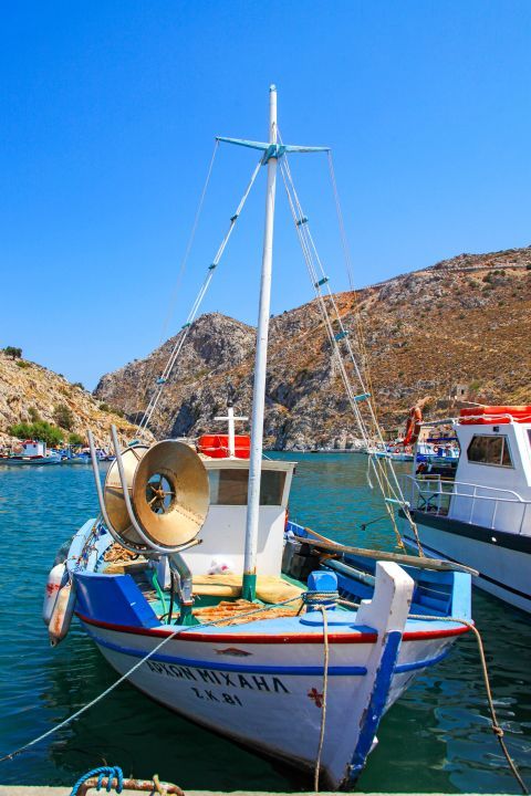 Vathy: Fishing boats on the harbor of Vathy village.