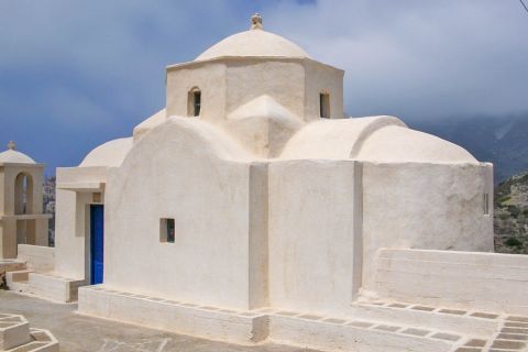 Olympos: A whitewashed chapel in Olympos village.