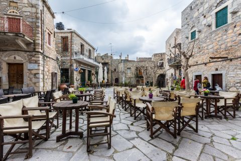 Mesta: Local cafes, surrounded by vintage, stone built houses