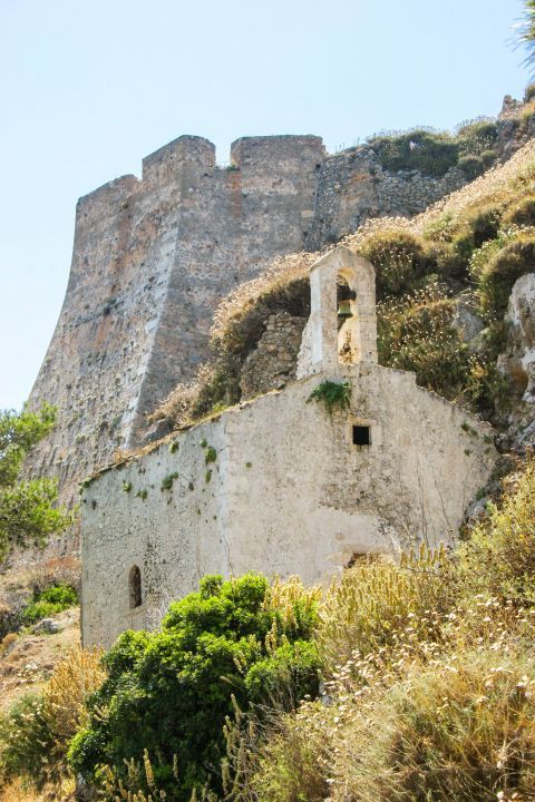 Chora: The chapels of Mesa Bourgou are found on the northern side of the Venetian Castle.