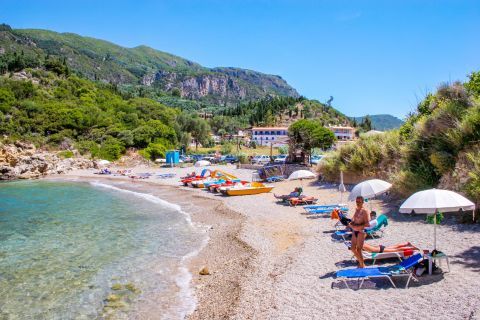 Paleokastritsa: A relaxing beach with beautiful natural surroundings
