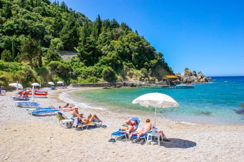 Paleokastritsa: The main beach of Paleokastritsa is quite small but extremely known for its cold waters and delightful environment
