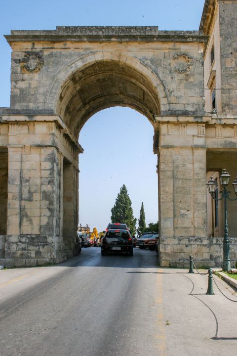 Town: Saint George arch, Corfu Town.