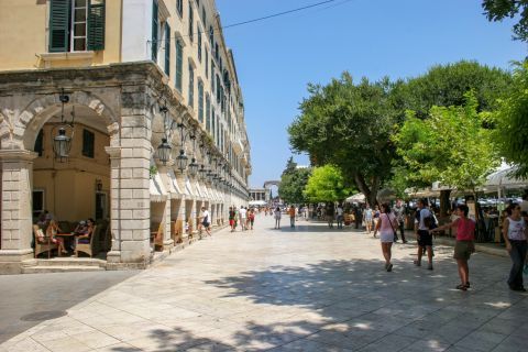 Town: A central square in Corfu Town.