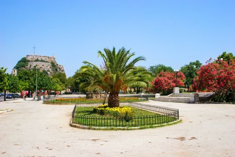 Town: A beautiful square in Corfu Town.