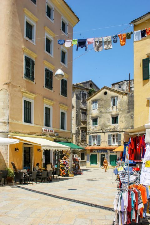Town: Walking in the streets of Corfu Town.