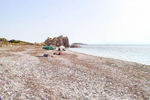 Armenopetra: A quiet, pebbled beach, untouched by human intervention.