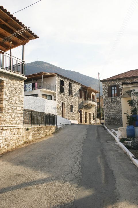 Aetos: Picturesque, stone-built, two-story houses.