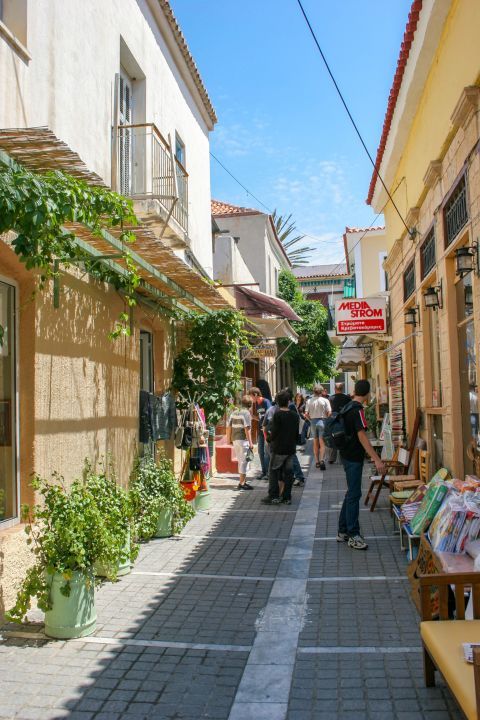 Town: A street in Aegina Town.