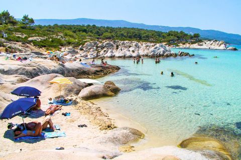 Kavourotrypes: Kavourotrypes beach is ideal for those who look for the perfect tan.
