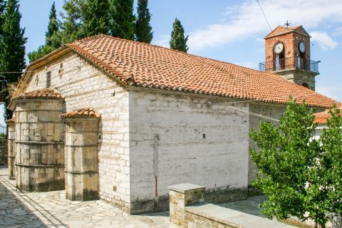 Ano Volos: The back side of a small church.