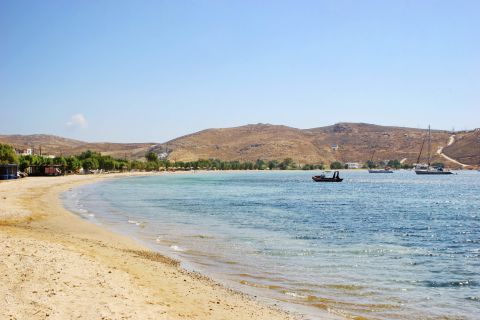 Livadi beach: Sand and blue waters