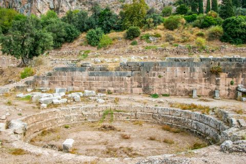 Ancient Site: The Gymnasium is the place where the athletes would train in the ancient times before they take part in the Pythian Games.