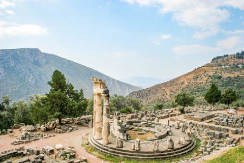 Ancient Site: The Sanctuary of Athena Pronea and Tholos in Delphi.