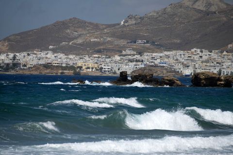 Stelida: View of Naxos town