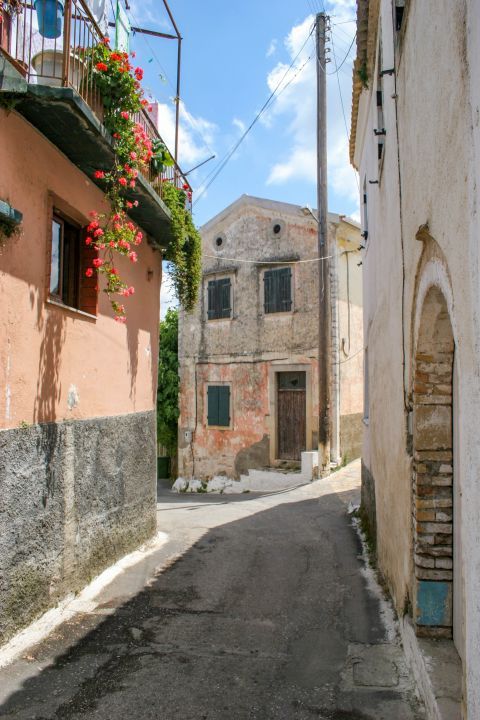 Liapades Village: Old buildings on the streets of Liapades village.
