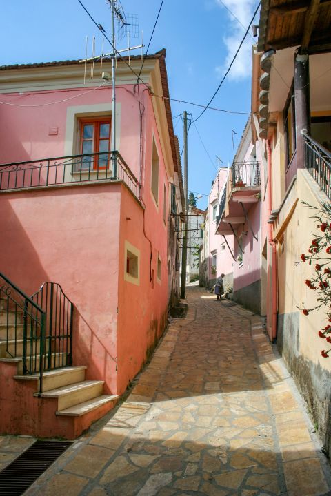 Liapades Village: A narrow pathway.