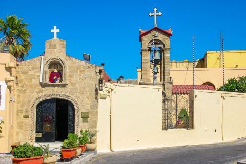 Town: Saint Panteleimon church, Rhodes Old Town.