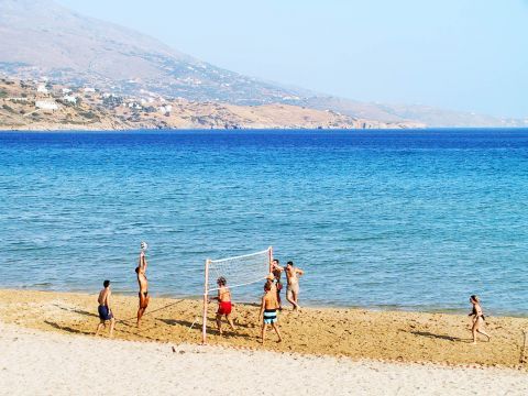Chrissi Ammos: Beach volley facilities on Chrissi Ammos beach