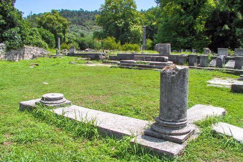 Limenas: Marble ruins and monuments testify the glorious past of the island.
