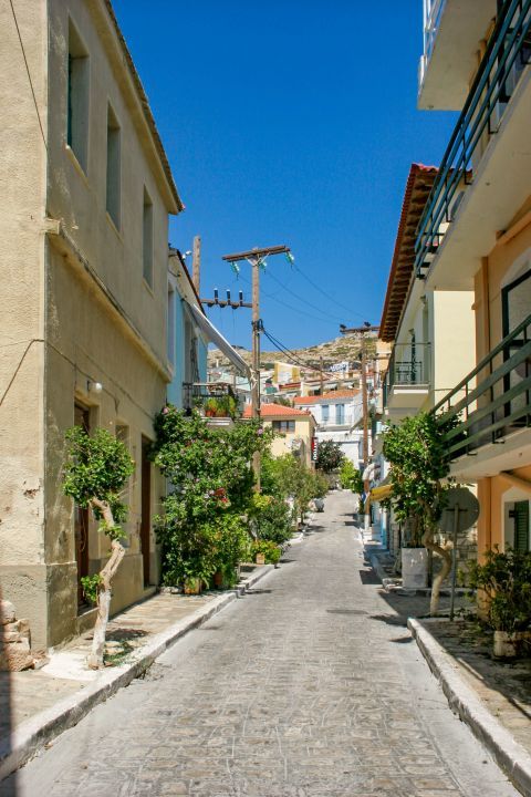 Pythagorion: A narrow street in Pythagorio.