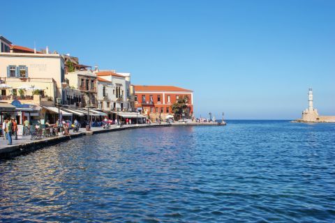 Town: Shops and hotels in Chania Town