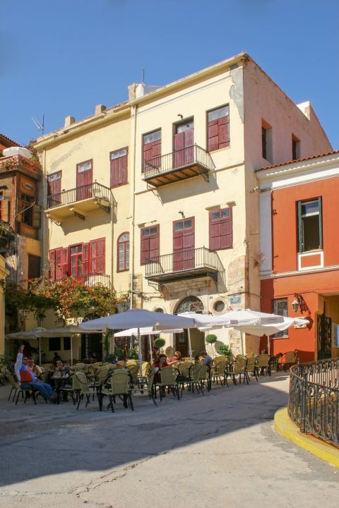 Town: Two-storey, Veneteian mansions in Chania Town.