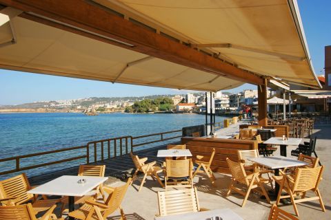 Town: Cafes with wonderful sea view in Chania Town