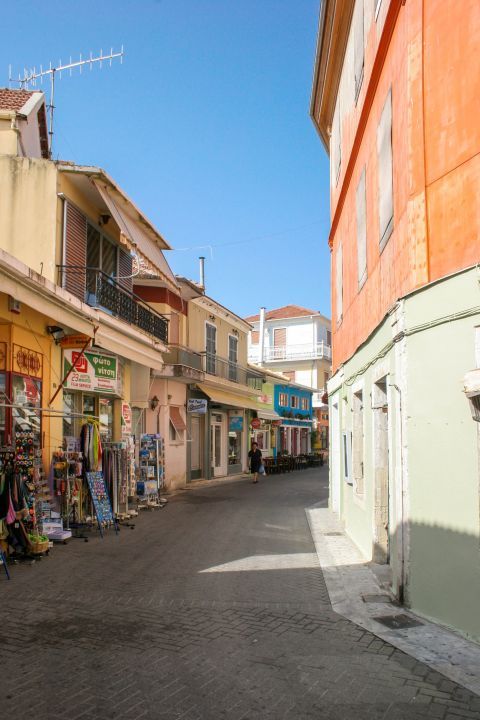 Town: A narrow street, formed by tall buildings.