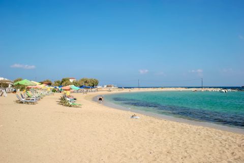Stavros: Sandy beach with turquoise waters