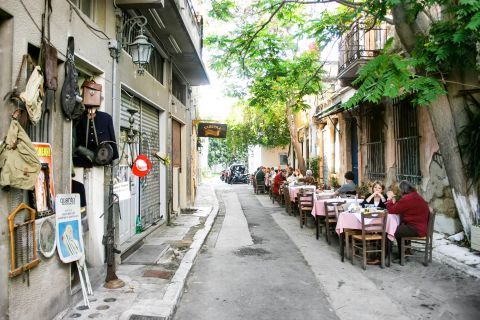 Monastiraki: A quiet spot with local eateries and stores