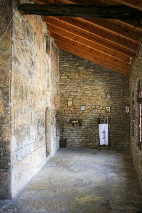 Monodendri: Inside the Monastery of Agia Paraskevi.