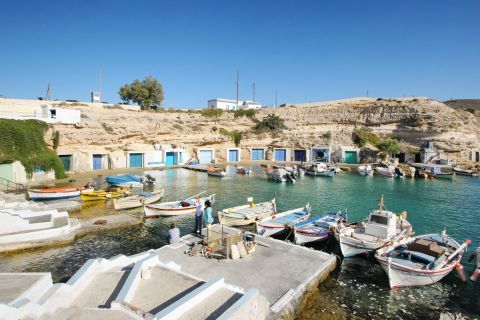 Mandrakia: Small fishing boats are found on the harbor of Mandrakia village