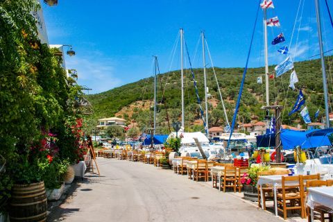Sivota: Enjoy your meal in a picturesque setting.
